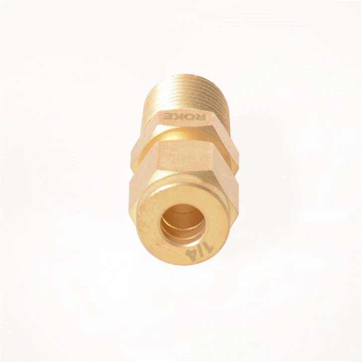 Double Ferrule Connector Brass Compression Union Fitting